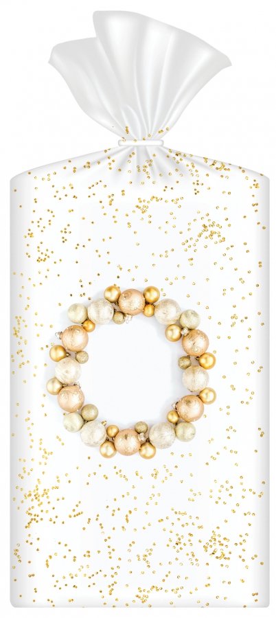 Geschenksackerl Geschenksbeutel  Weihnachtskugel-Kranz