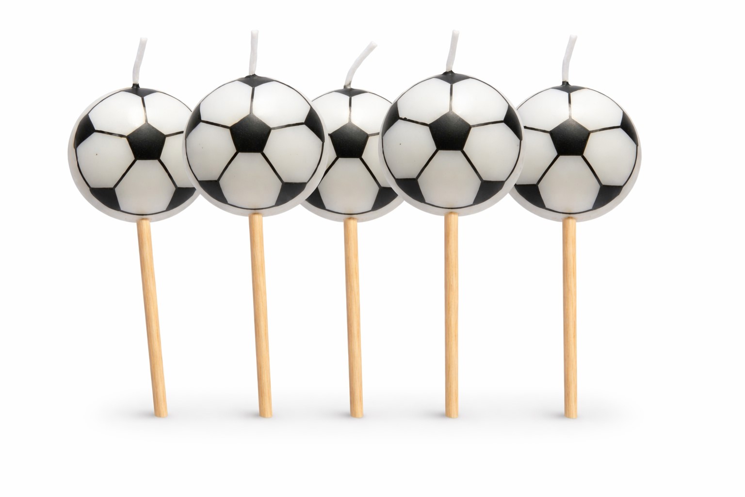 Kerzen Fußball Set 5-teilig