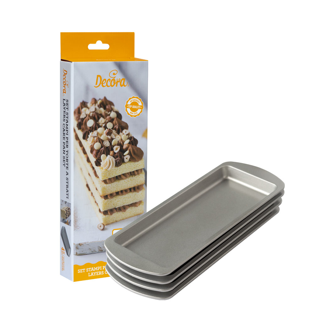 Schichttorten-Set Rechteck 25,5 x 10,5 cm