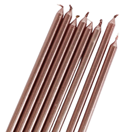 Extra hohe Kerzen Rose Gold 18cm pk/16