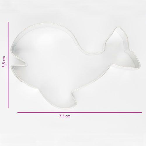 Keksausstecher Wal 7,5 cm – Metall Ausstechform für Kekse, Fondant & Marzipan