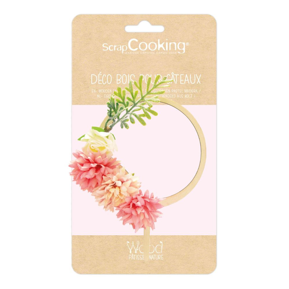 Cake Topper „Blumen“ aus Holz 