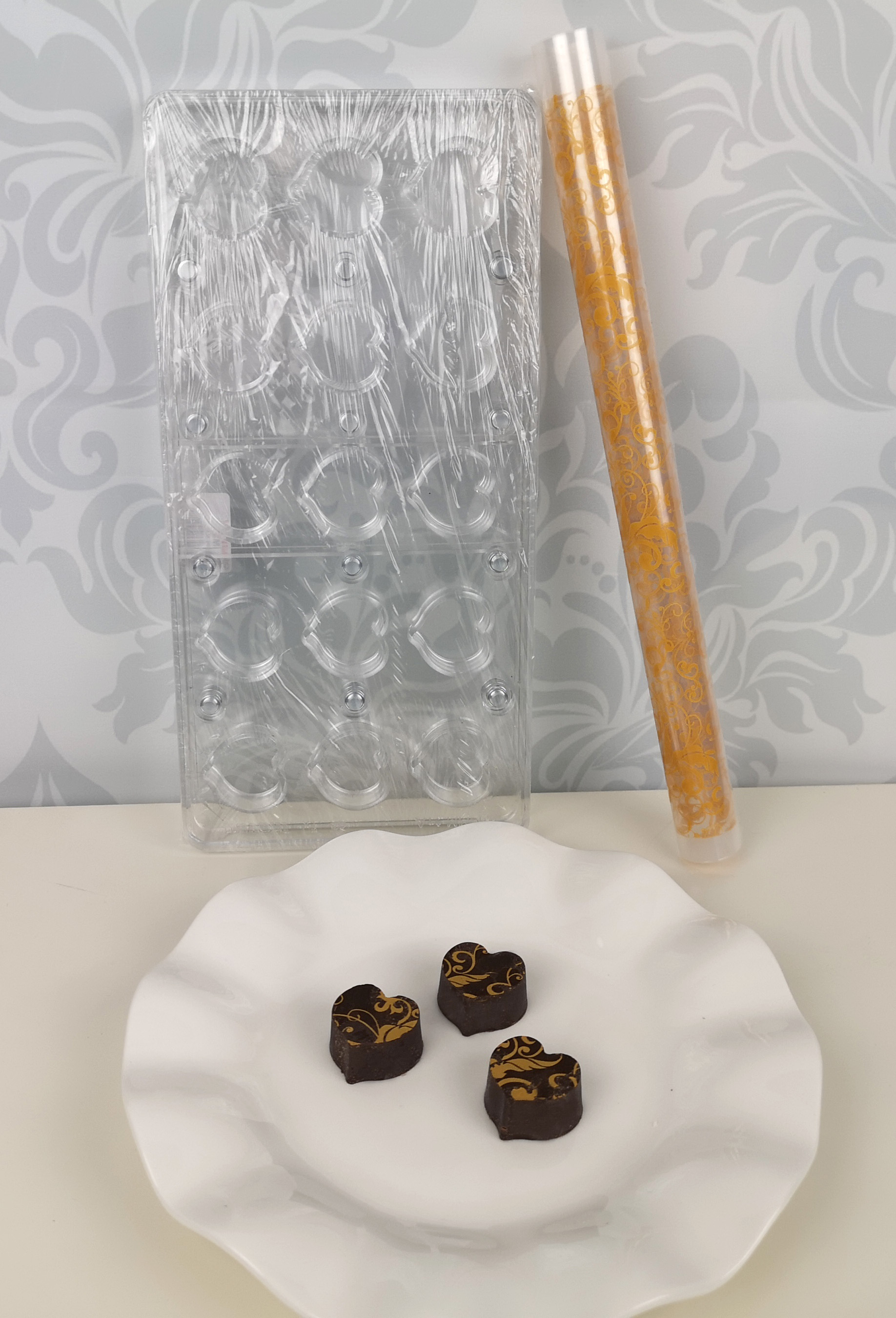 Profi Gussform Herz für Pralinen MAGNETFORM MM14FR