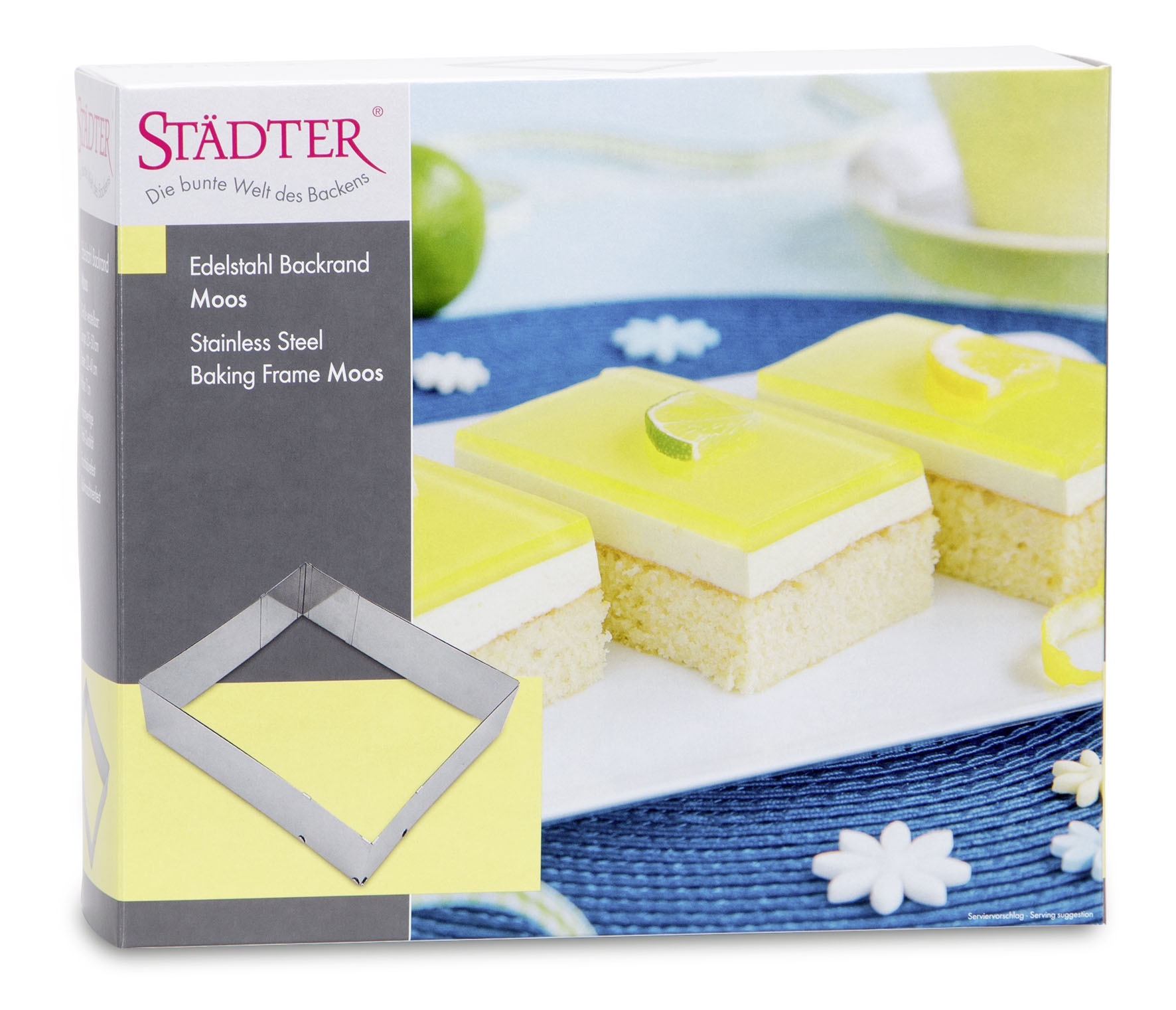 Backrahmen Rechteck Moos - verstellbar - Höhe 7 cm