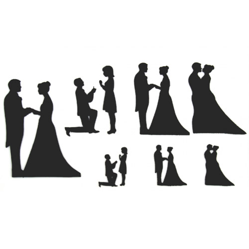 Brautpaar Silhouette Set