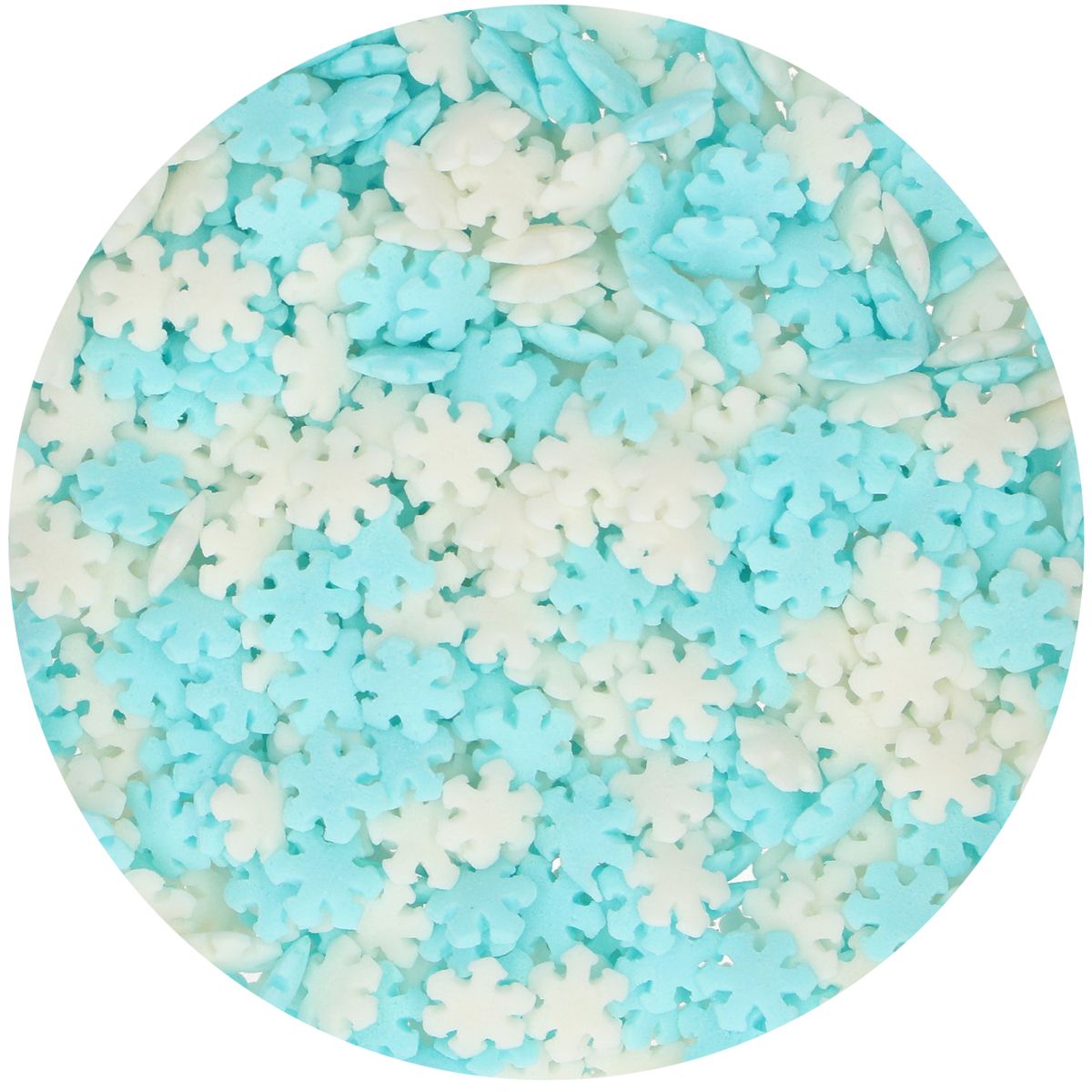 Schneeflocken weiß/blau