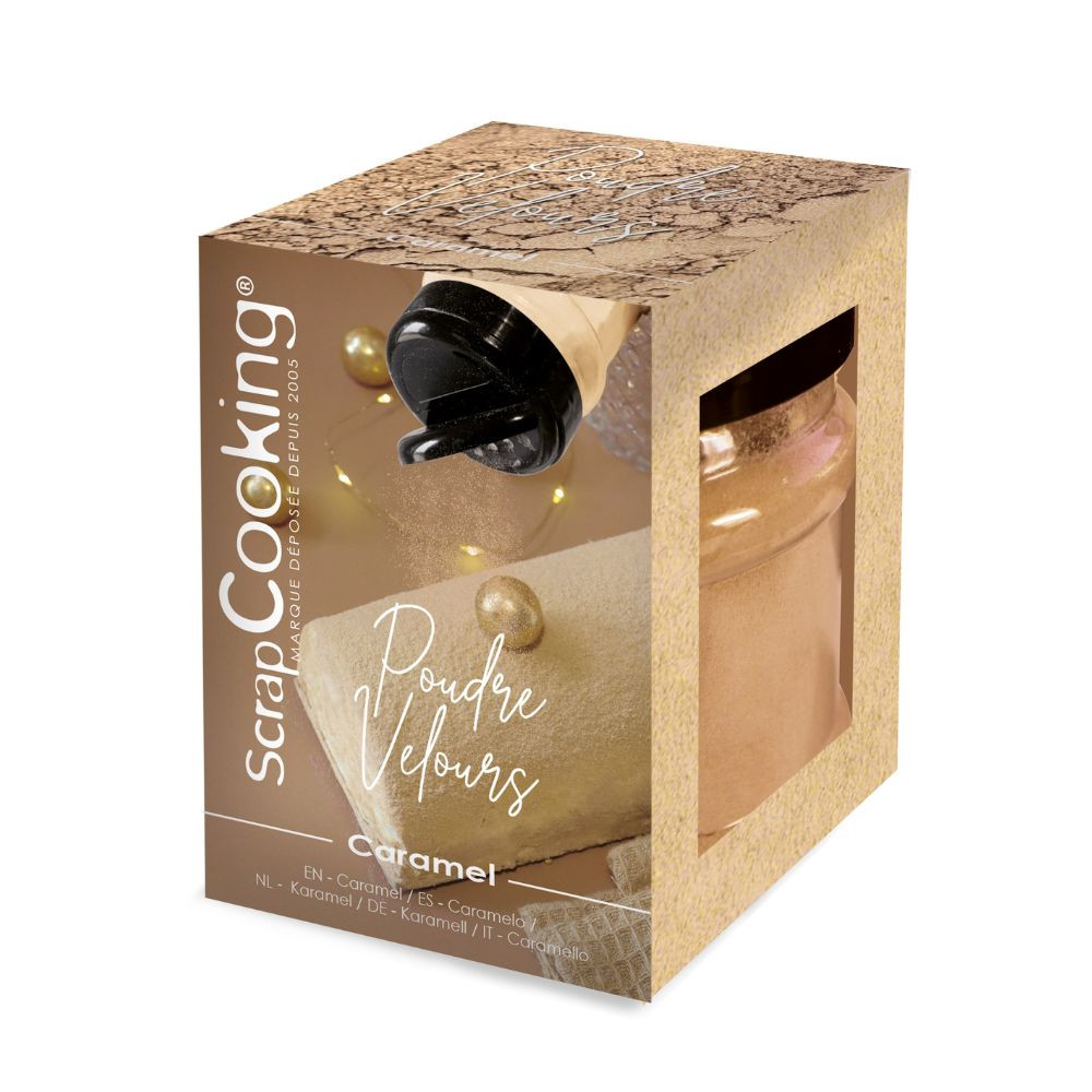 Velours Caramel 110 g – Samtpulver für edle Desserts mit Karamellglanz