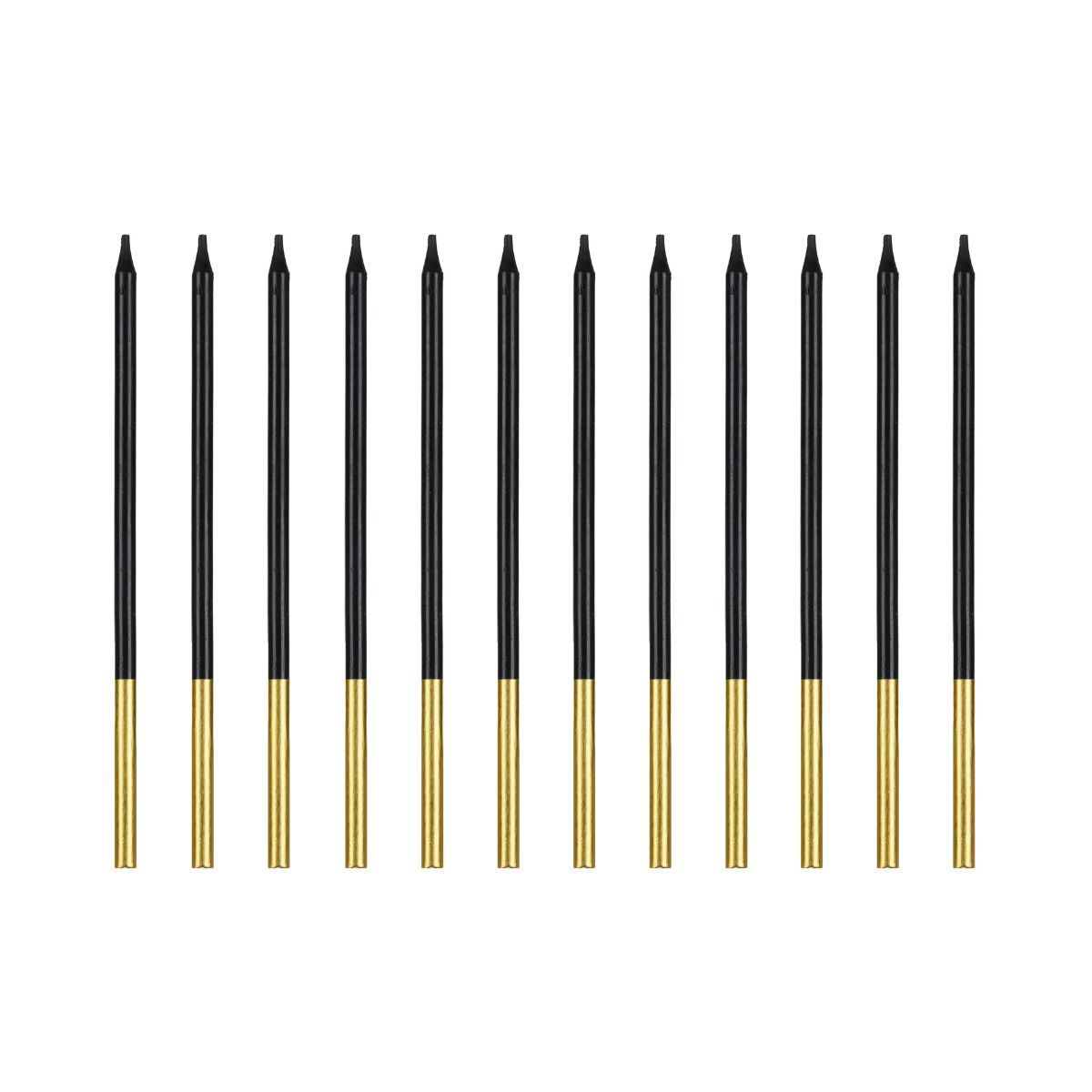 Geburtstagskerzen schwarz / gold