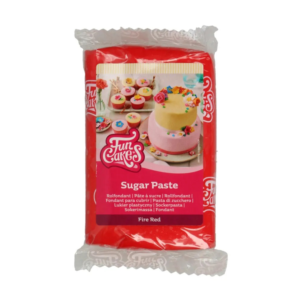 Rollfondant Fire Red rot 250g