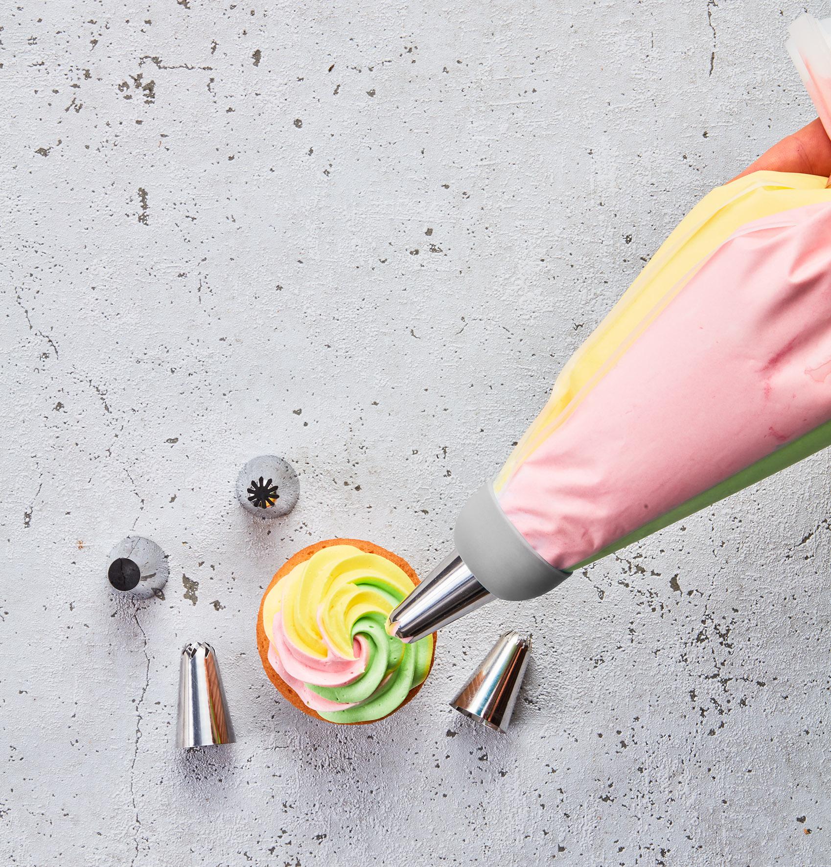 Spritzbeutel-Set mit drei Kammern