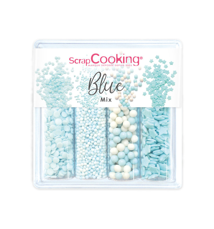 Zuckerdekor-Mix „Blue“ – 64 g (4 Sorten im Set) Eiskönigin