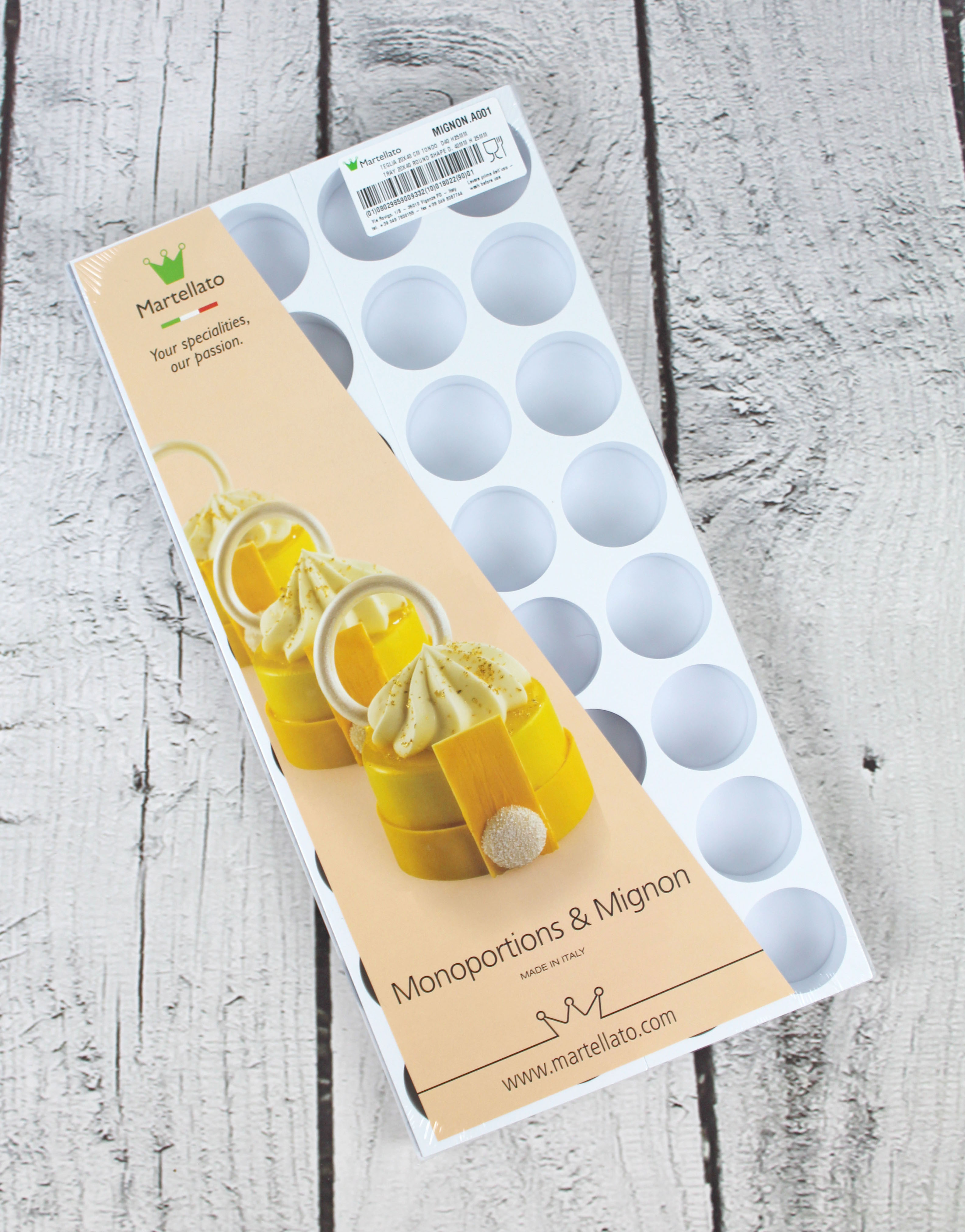 Dessertform Set Petit Fours Kreis klein – Dekorbiskuit Formen von Martellato