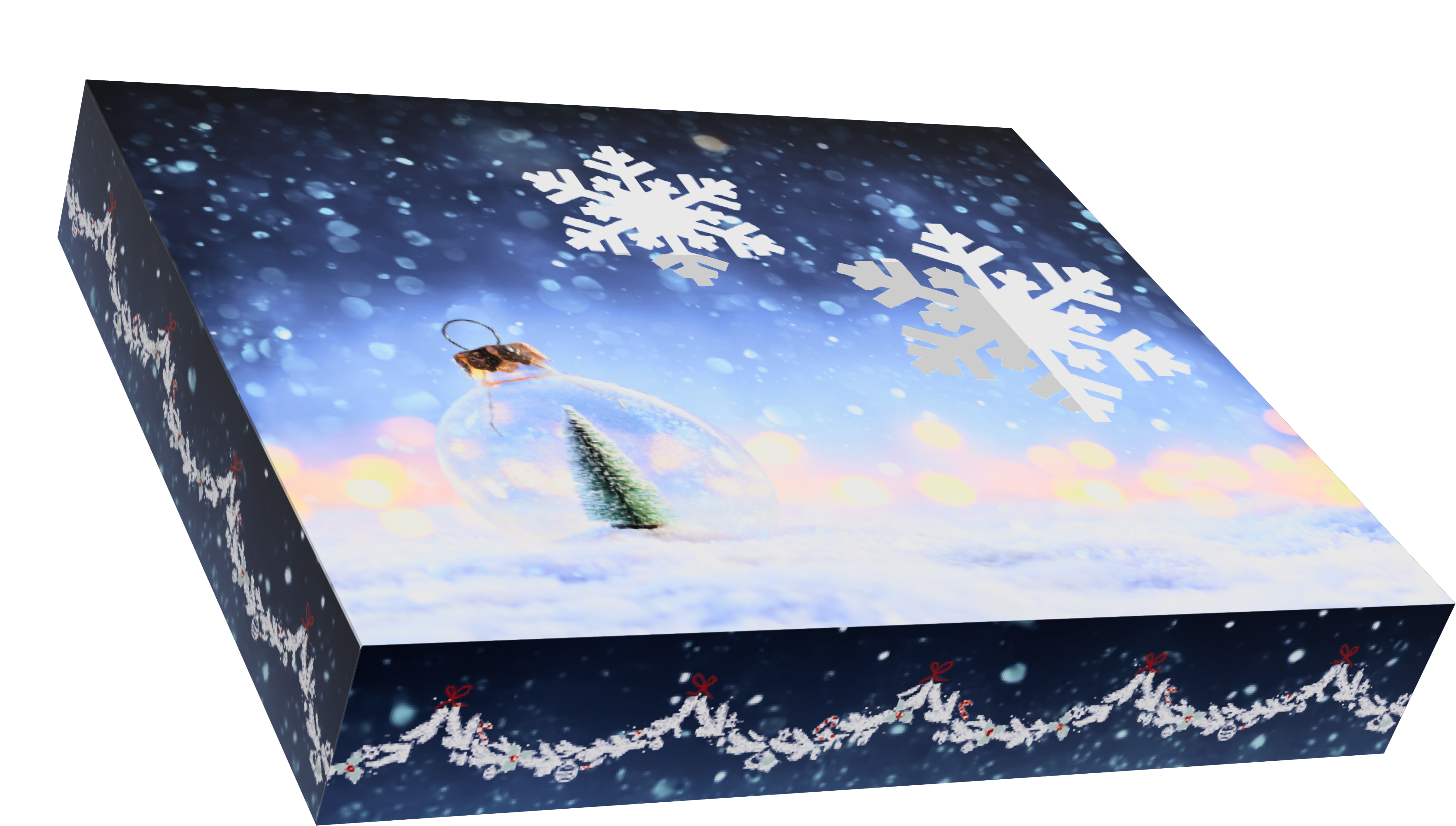 Keksschachtel Weihnachten Jumbo - Weihnachtsmotiv 36 x 22 x 5 cm 