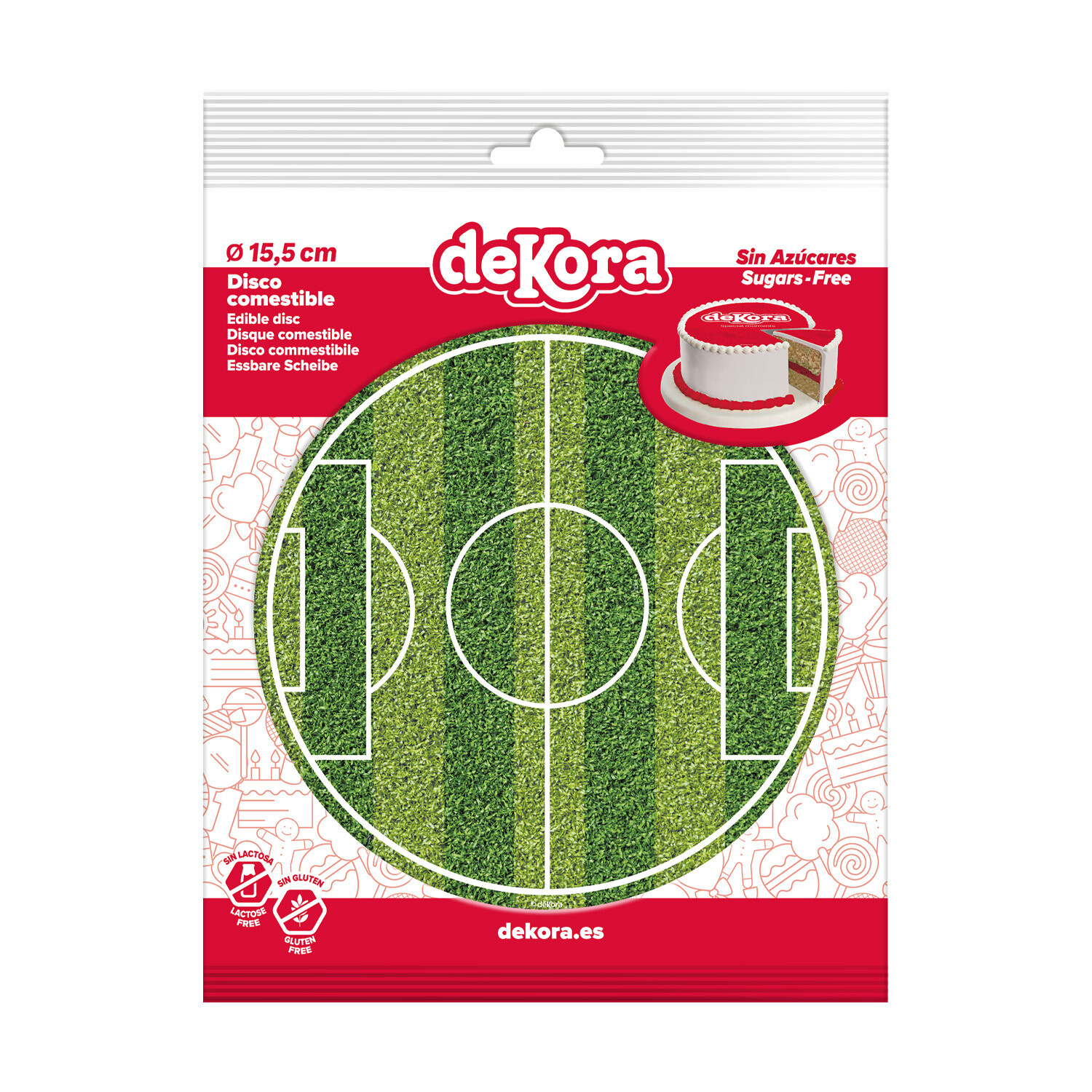 Tortenaufleger Fussballfeld 15,5 cm