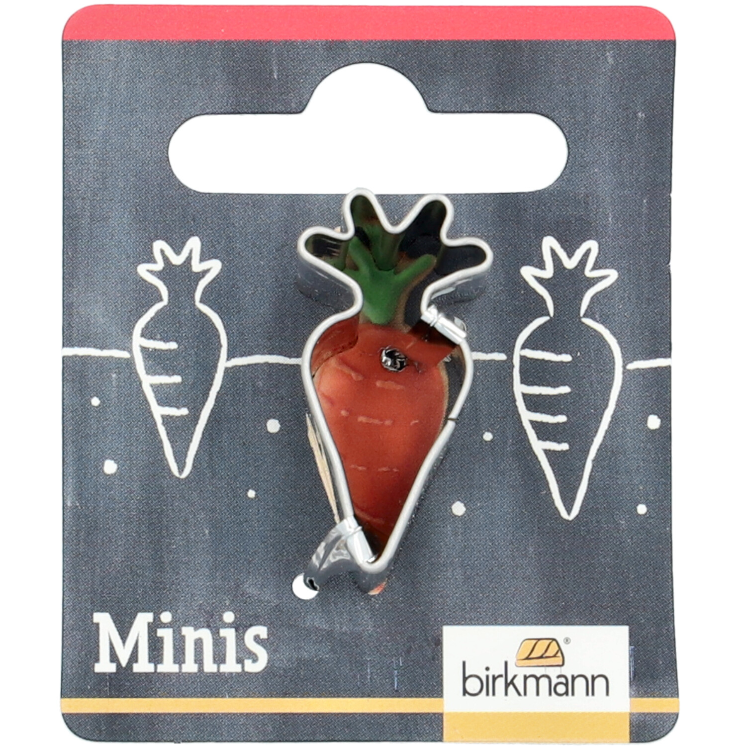 Mini-Ausstechform Möhre Karotte Edelstahl | 3 cm