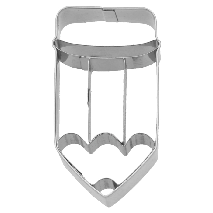 Ausstechform Buntstift Edelstahl | mit Innenprägung | 6,5 cm