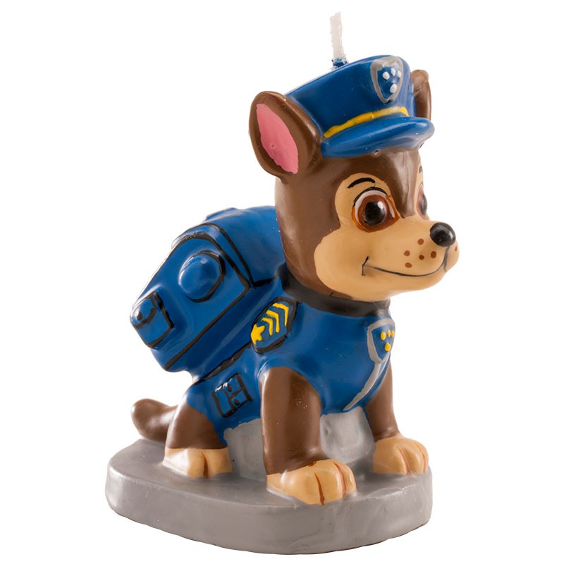 Paw Patrol Chase Kerze 3D – Tortenkerze für Kindergeburtstag | ca. 7 cm