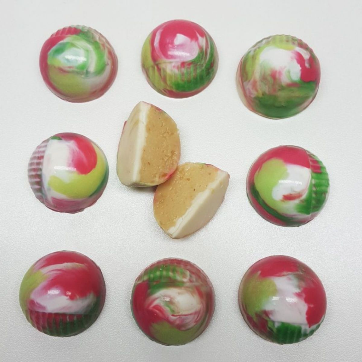 BWB Schokolade Form 3-teilig - Rundes Bonbon Detailliert