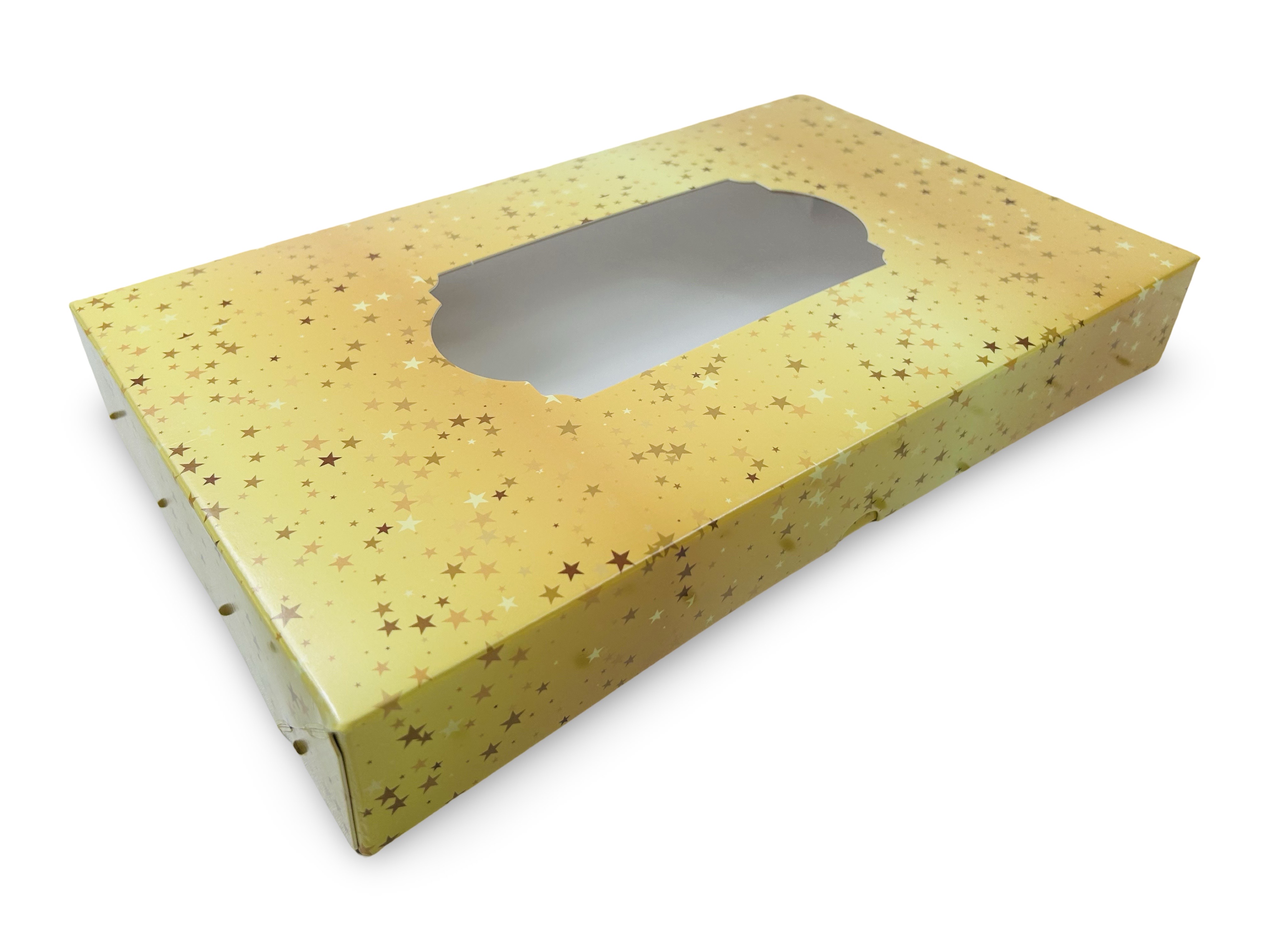 Keksschachtel Weihnachten Jumbo - Weihnachtsmotiv Sterne  36 x 22 x 5 cm 