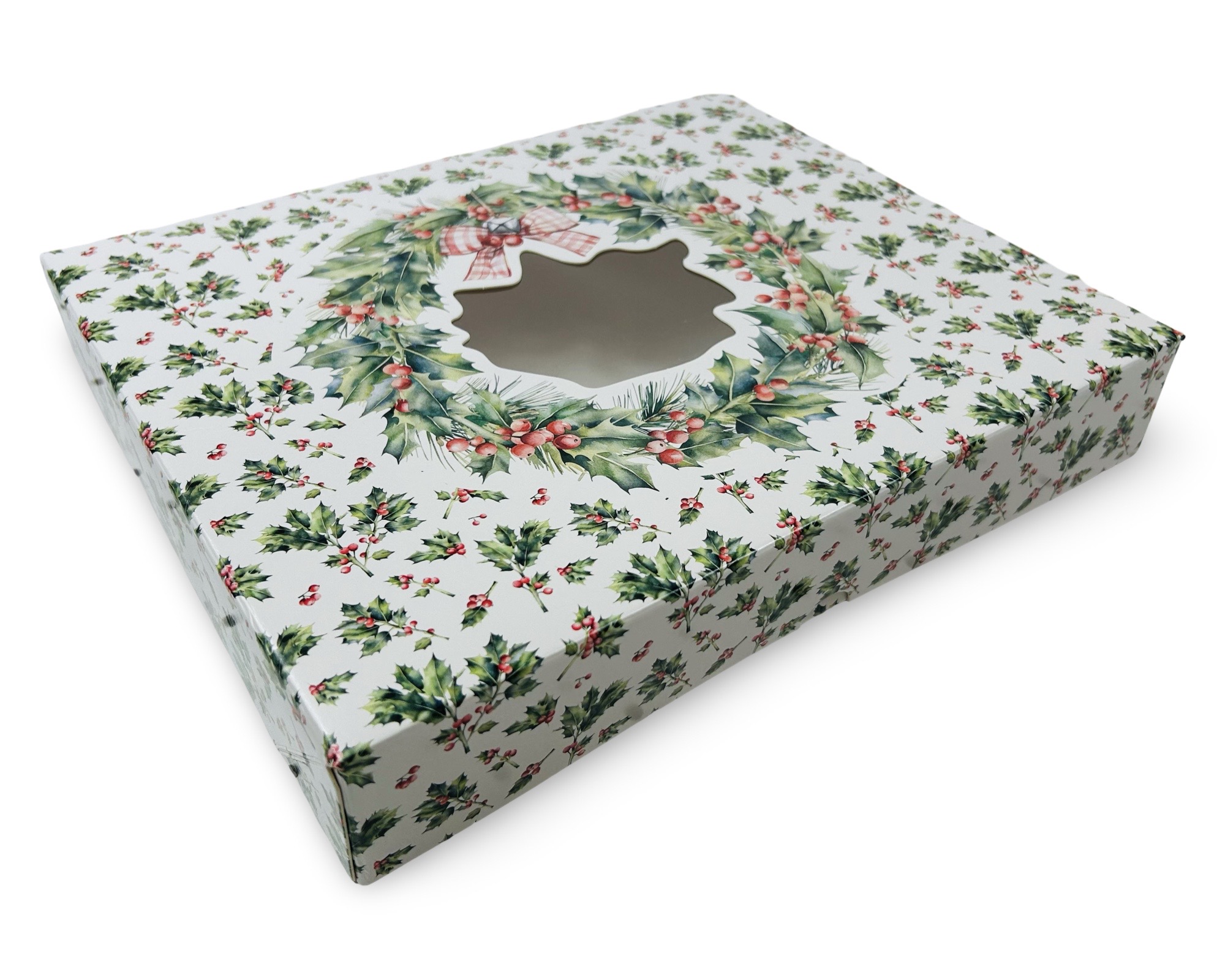 Keksschachtel Weihnachten Jumbo - Weihnachtsmotiv Mistelzweig 36 x 22 x 5 cm 