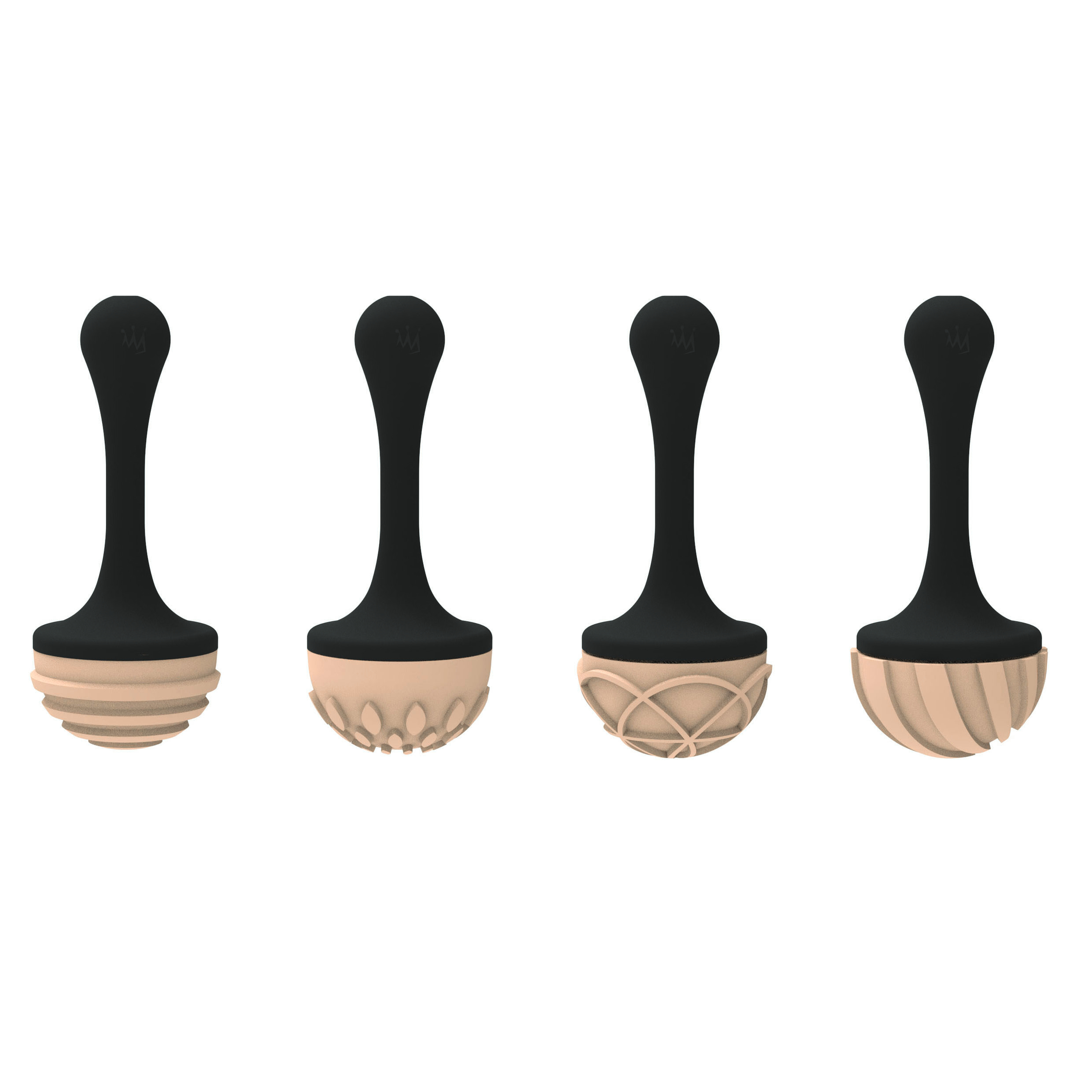 Pralinengussform inkl 4 Stempel Semisfera