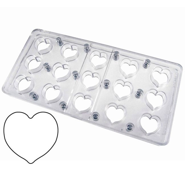 Profi Gussform Herz für Pralinen MAGNETFORM MM14FR
