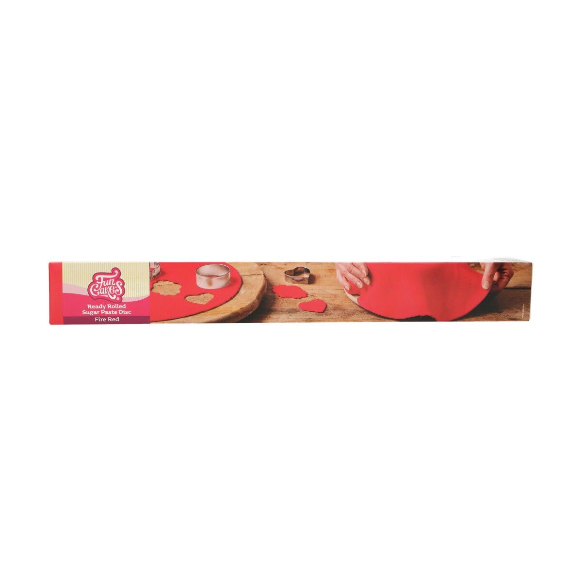 Fondantdecke ausgerollt Feuerrot