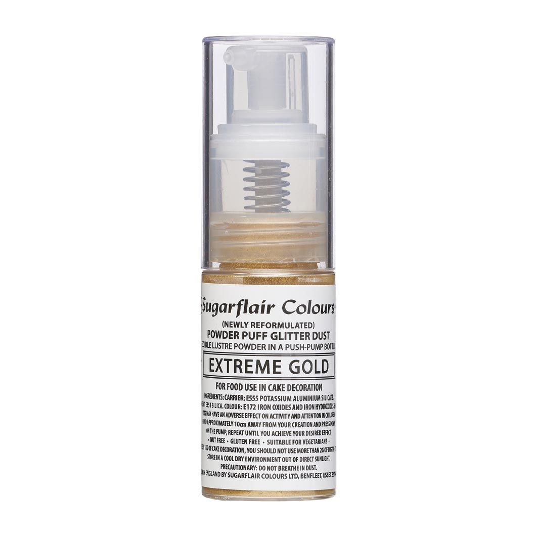Essbarer Glimmer Staub | Pumpspray Extreme Gold