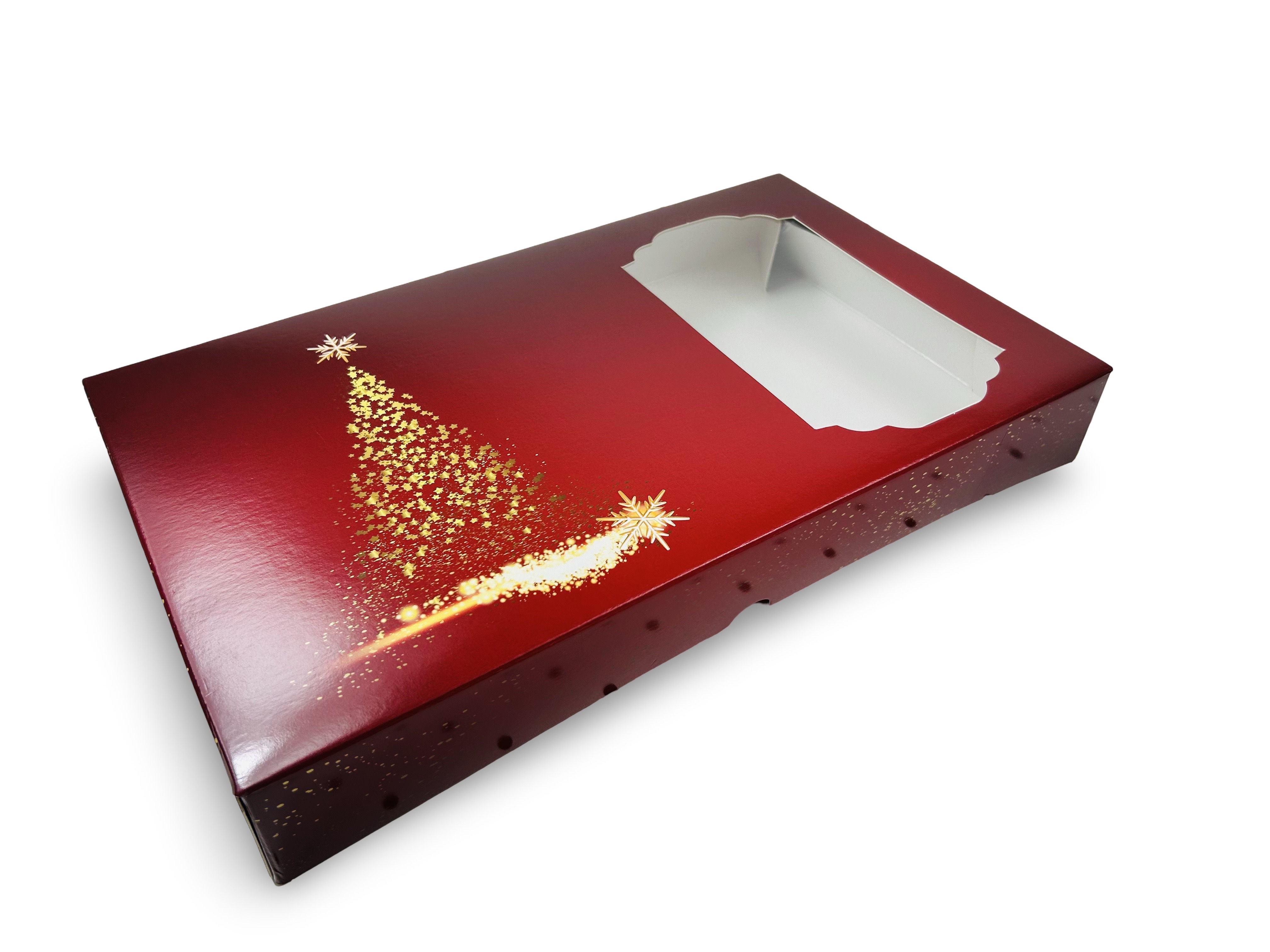 Keksschachtel Weihnachten Jumbo - Weihnachtsmotiv Baum 36 x 22 x 5 cm 