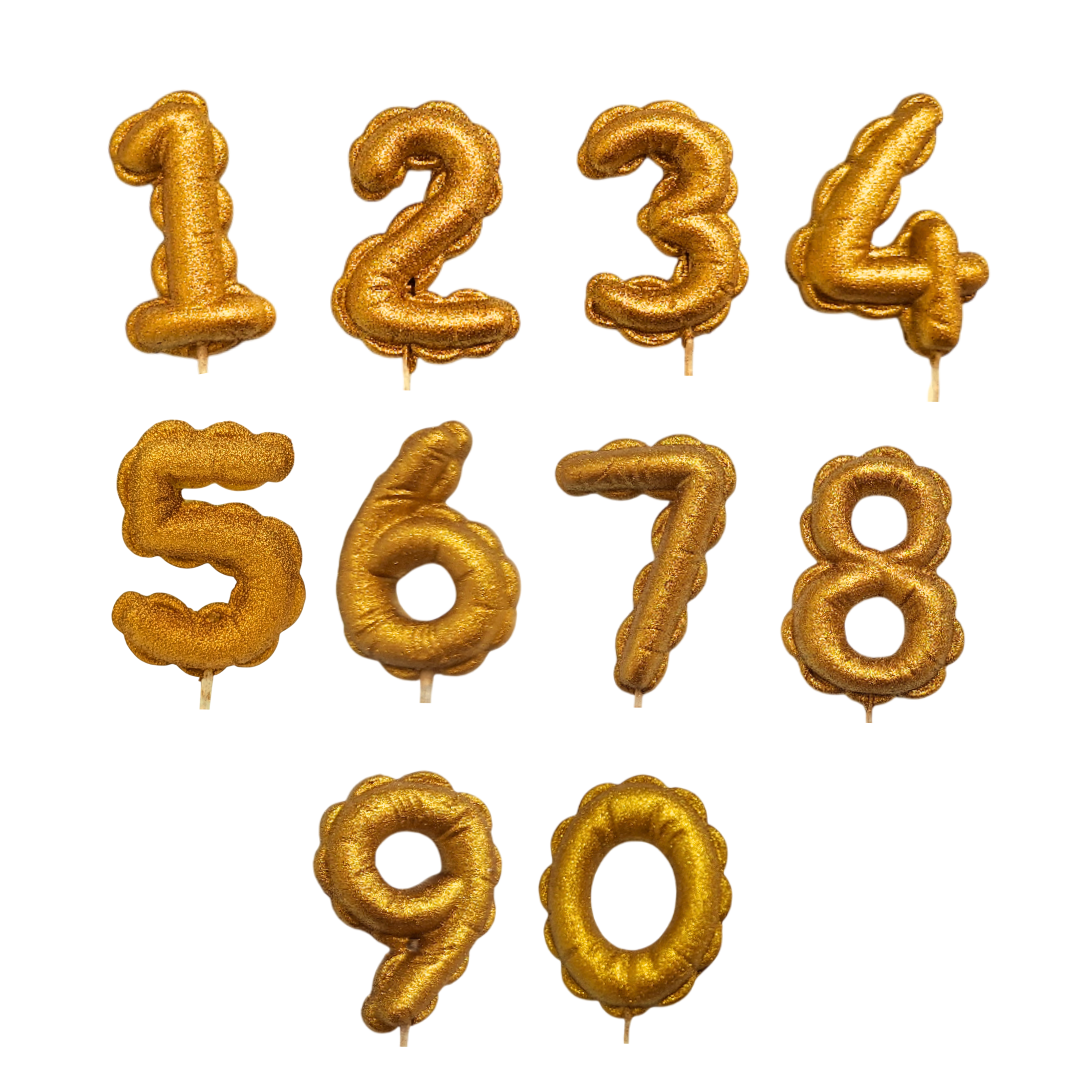 Fondant Zahl  7  - Gold