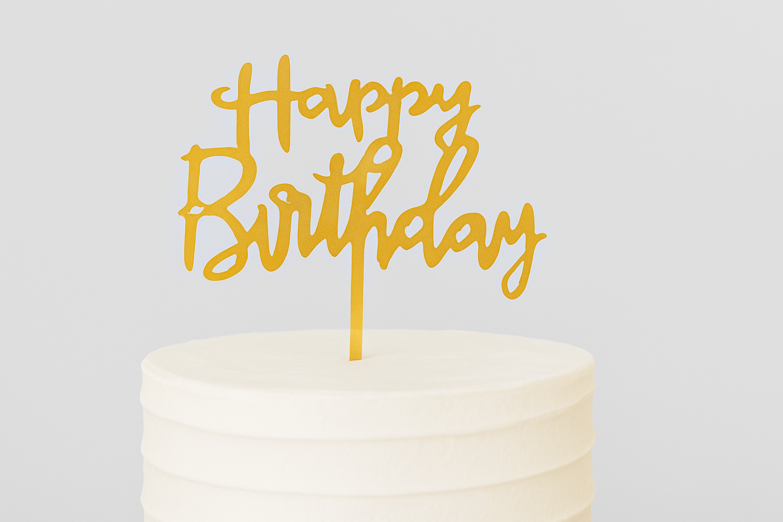 Cake Topper Happy Birtdhay gold