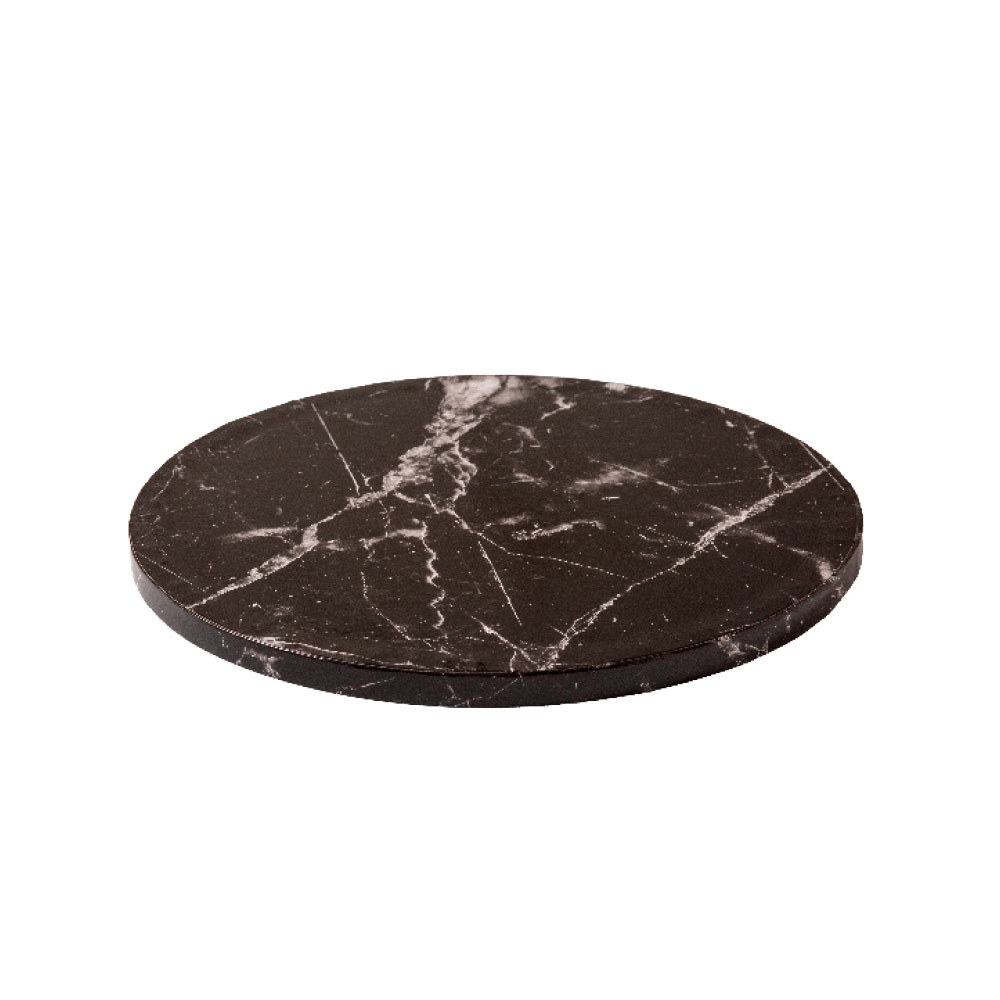 Tortenplatte schwarz Marmor Ø 30 cm 