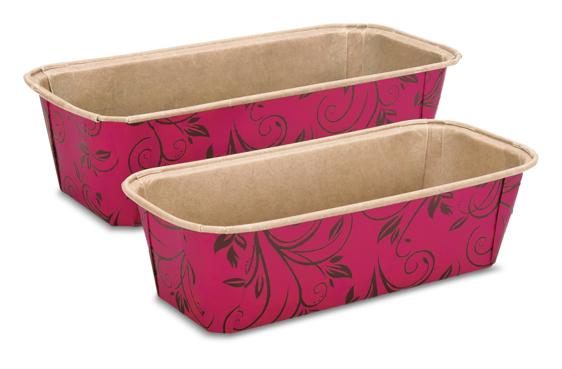 Papier Backform Kastenform groß - 6 Stück