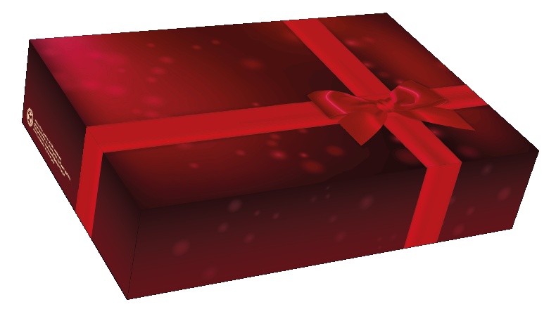 Kekseschachtel Weihnachten mit Geschenksschleife 22 x 15 x 5 cm