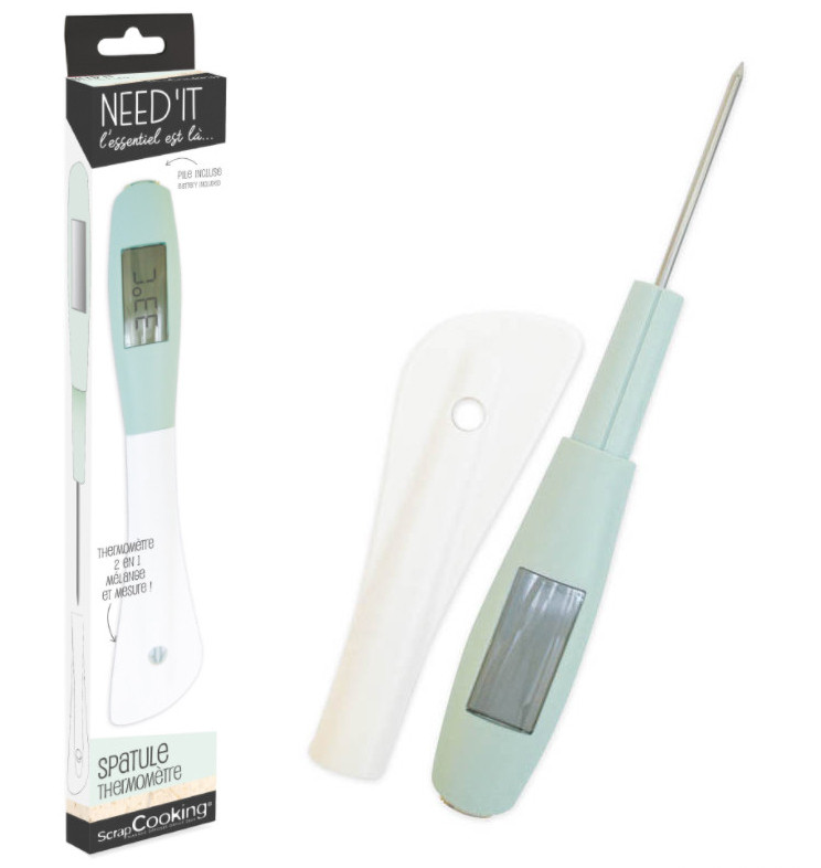 Spatel-Thermometer – 2-in-1 Küchenspatel mit Thermometer für Schokolade & Karamell