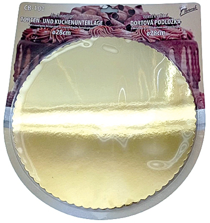 Tortenplatte mit Design gold glänzend