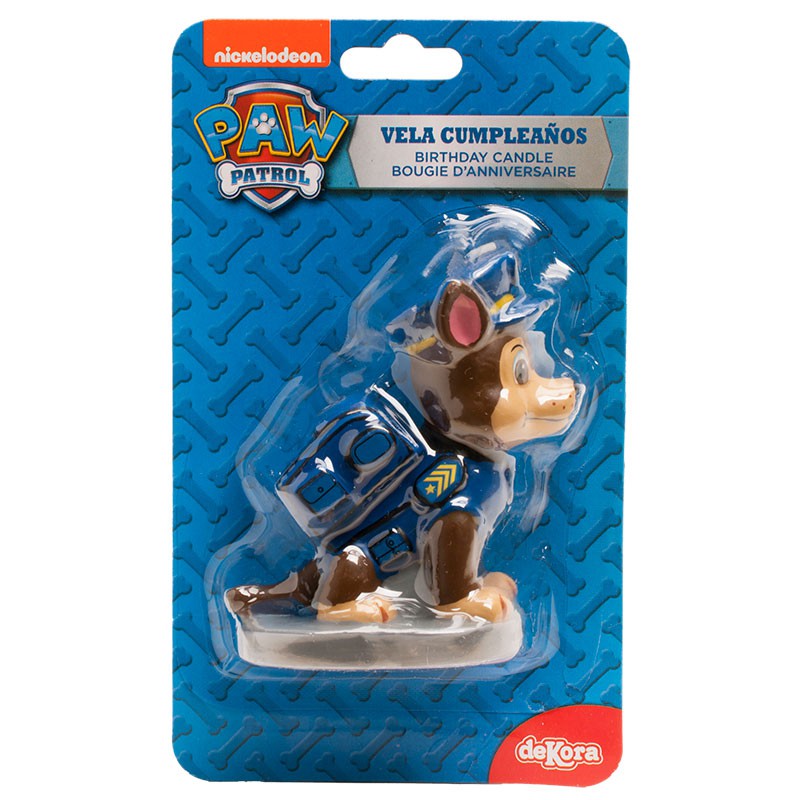 Paw Patrol Chase Kerze 3D – Tortenkerze für Kindergeburtstag | ca. 7 cm