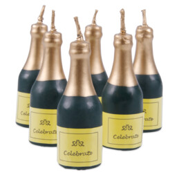 Kerzen Sekt Flasche | 6-tlg.