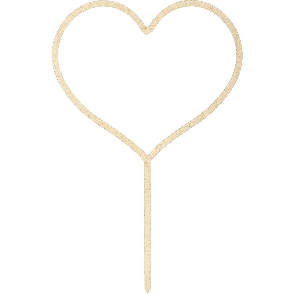 Cake Topper Herz Holz