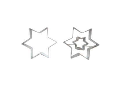 Linzer Ausstecher Stern in Stern 2 teilig